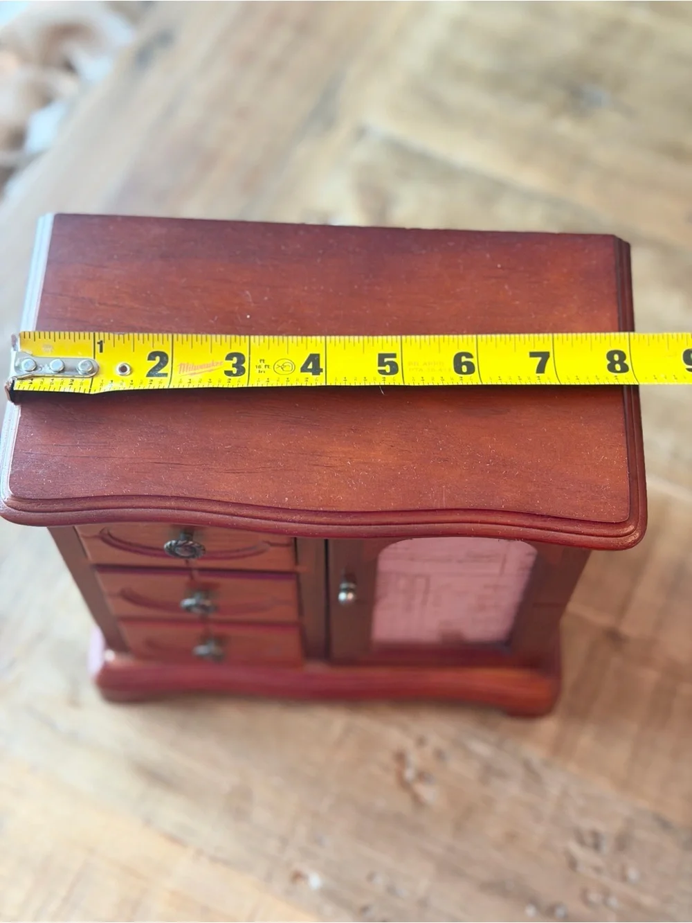 Vintage Wooden 3 Drawer Jewelry Box. Classic | Heritage | Heirloom | Keepsake